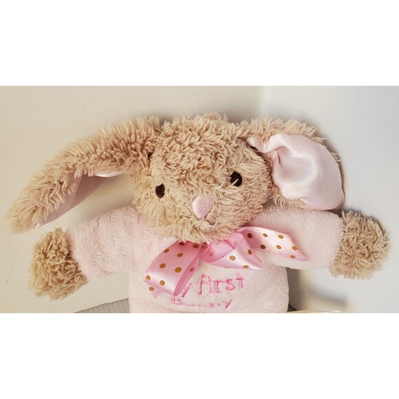 Dan Dee My First Bunny Lovey Rattle Stuffed Animal Baby Toy Lovey Easter Pink - Picture 3 of 7